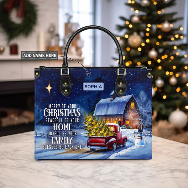 Sale Merry Be Your Christmas Leather Bag